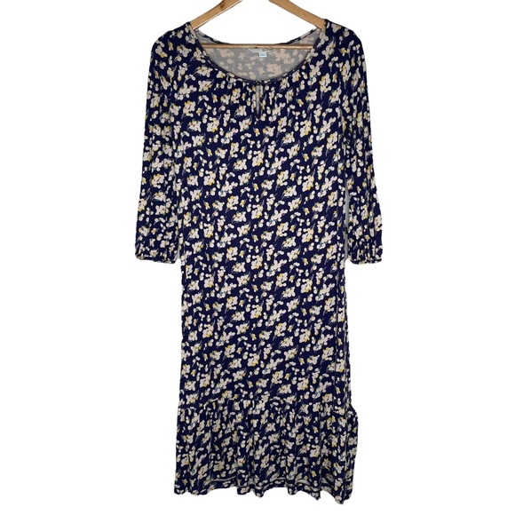 Boden Dresses & Skirts - Boden Floral Dress Half Long Sleeve Ruffled Hem Size US 8R WH398